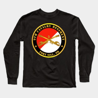 9th Cavalry Regiment - Fort Sill, OK w Cav Branch Long Sleeve T-Shirt